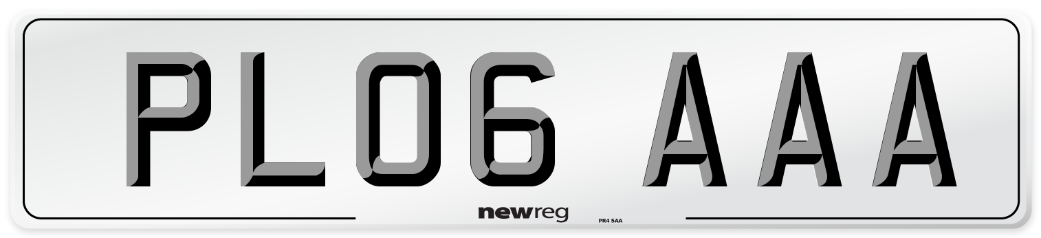 PL06 AAA Number Plate from New Reg